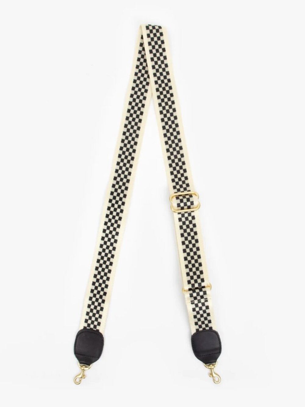 NWT Clare V. Grande Fanny in Tan Rattan Woven Leather + Black/Cream Checker Stra - Picture 10 of 10